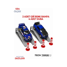1/64 Ölçek Diorama 2 Adet Gri Rampa + 4 Adet Duba