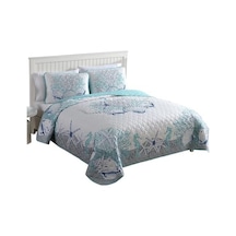Joe Coastal 3 Parça Yorgan Seti,, Beach Delight Aqua Açik Mavi