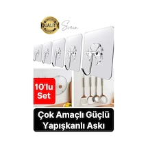 Özel Üretim 10 Adet Kendinden Yapışkanlı Askı Şeffaf Güçlü Anahtar Kapı Duvar Metal Kanca Çok Amaçlı Çok Renkli