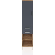 Hyperion Dolap 3 Raflı 2 Çekmeceli Tek Kapaklı 44x44x195 Çam-antrasit Atlas Çam