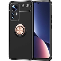 Mi 12 Kılıf Ravel Silikon Kapak - Siyah-rose Gold Siyah-rose Gold Siyah-rose Gold