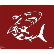 Airbrush Tattoo Köpek Balığı Shark Stencil Süsleme Ve Boyama Kalıbı