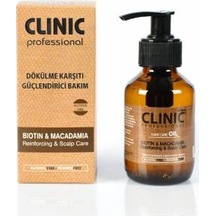 Clinic Professional Biotin Macadamıa Dökülme Karşıtı Saç Güçlendirici Bakım Yağı 100 ML