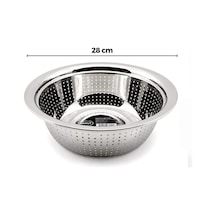 28cm Kulpsuz Paslanmaz Metal Sepet Süzgeç 5616