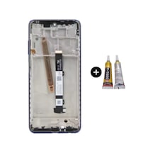 Xiaomi Poco X3 Nfc Uyumlu Çıtalı Lcd Ekran Dokunmatik Mavi + B7000