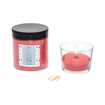 Pembe Yaratıcı Inci Tozu Mum 30 Adet Fitil İle Bırlıkte -250 Gr Çok Renkli