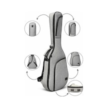 Soft Case Gri Keten Klasik Gitar Kılıfı Taşıma Çantası