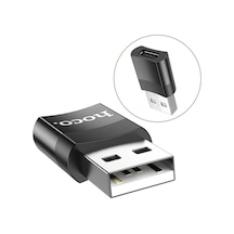 Hoco Ua17 Dişi Type-c To Erkek Usb Dönüştürücü Çevirici Adaptör- 5775 Siyah