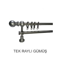 Perdemix Klasik Ahşap Rustik Perde Askısı Tek Raylı 28 Mm