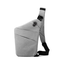 Koltuk Altı Göğüs Çantası Hırsızlığa Karşı Erkek Kişisel Omuz Çantası Açık Gri 202506 Açık Gri