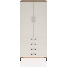 Hyperion Dolap 4 Raflı 4 Çekmeceli 2 Kapaklı 88x44x195 Çam-ay... Çam