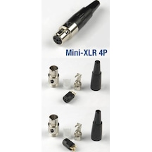 Xlr Konnektör - Mini - 4 Pin - Dişi