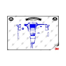 Renault Laguna 2002-2007 Torpido Konsol Trim Göğüs Maun Kaplama Set 30 Parça Mavi Renk