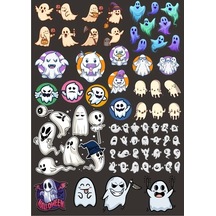Hayalet Sticker Set 11 28 Parça Telefon, Tablet, Defter, Laptop Sticker