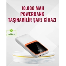 Hubrendy  Powerbank 10000 Mah Çift Usb Çıkışlı, Type-c Girişli, Şık Beyaz Tasarım Diğer