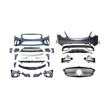W205 C Serısı Içın Uyumlu Makyajlı Amg Görünüm Tampon Setı Body Kit Amg Dönüsüm