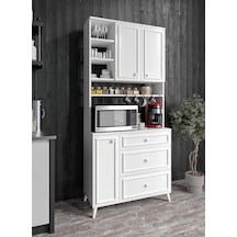 Stella Country Kahve Köşesi Beyaz-meşe 90cm, Erzak Dolabı, Kiler Stella Country Kahve Köşesi Beyaz-meşe 90cm, Erzak Dolabı, Kiler