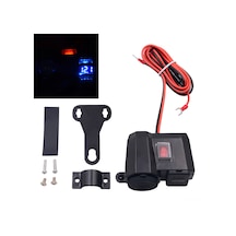 Padalink "3'lü Motosiklet Şarj Cihazı: Çift Usb, Sigara Çakmağı Ve Voltmetre - Su Geçirmez Ve Akıllı Uyumlu"