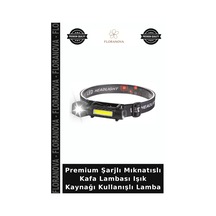 Premium Şarjlı Mıknatıslı Kafa Lambası Işık Kaynağı Kullanışlı Lamba Çok Renkli
