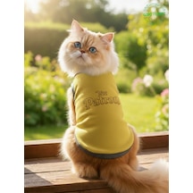Sarı The Patron Yazılı Kedi Ve Köpek Kıyafeti Tişörtü Elbisesi Large/l/beden 3