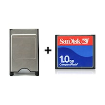 Sandisk Pcmcıa-Cf Adaptör + 1Gb Cf Kart