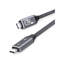 Coverzone 1 Metre Thunderbolt 5 Usb-c Data Kablosu Ent 120gbps Veri Aktarımı, Pd 3.1 240w Hızlı Şarj, 16k 60hz Görüntü, Örgülü Kablo, Ses Video Aktarımı, Thunderbolt 4/3 Usb4/3.1/3.0 Uyumlu Zr1324
