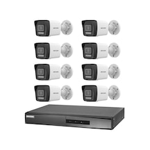 Hikvision 8 Kameralı 2 Mp Hybrid Light İp Güvenlik Kamera Seti Ds-2cd1023g2-lıuf Dahili Mikrofonlu