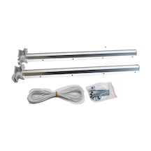 Kare Küpeşte Alüminyum Balkon Kurutmalık 30X30 40X40 40X50 Uyumlu Gümüş