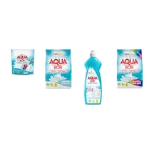 Aquabor Doğal Mineralli Tablet + 4 Kg Beyaz + Elde Bulaşık + 4 Kg Renkliler 4 Lü Set