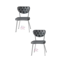 Simge Metal Sandalye Renkli Ayak 2 Li Set Cafe,restaurant,mutfak,salon,yemek Odası Sandalyesi 001