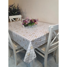 Ithal Pvc Muşamba - Desenli Silinebilir Masa Örtüsü 07nl62 Kahverengi