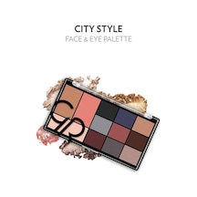 City Style Face & Eye No: 02 Smokey - Allık, Bronzer, Aydınlatıcı Ve 9'lu Far Paleti 0