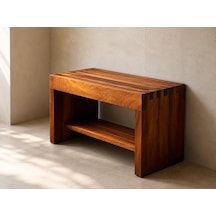 Shark Anatolia Premium Iroko Banyo Bahçe Havuz Bankı Raflı Ekstra Güçlü 86cm Indoor/outdoor Çok Renkli