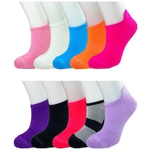 Kadın 12 Adet Neon Parlak Renk Yumuşak Kadın Bilek Çorap-36-40