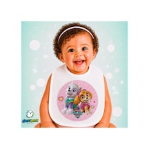 Paw Patrol Keten Bebek Mama Önlüğü Yumuşak - Emici - Yıkanabilir - Özel Tasarım P149 Çok Renkli