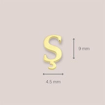Goldkupe 14 Ayar Altın Ş Harf Küpe 0,46 Gr-1378