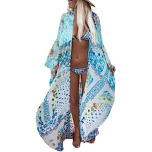 Yucama Damen Chiffon/rayon Beach Blusen Kimono Cardigan Long Bikini Cove - Çok Renkli
