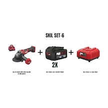 Skil Set-6 Skil XP 3930FA Akülü Avuç Taşlama 125 MM Çantalı + 2x Skil 3104AA 4AH Li Batarya Promo + Skil 3122AA 2.4A Şarj Cihazı