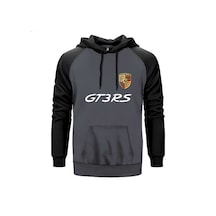 Porsche Gt3rs Gri Renk Reglan Kol Sweatshirt Gri