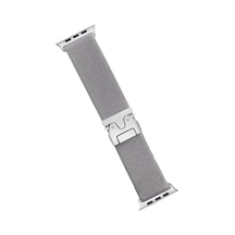 Apple Uyumlu Watch 42mm Forest Kumaş Kordon - Titan Gri