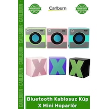 Hoparlör Taşınabilir Bluetooth Kablosuz Ses Güçlü Bass Kristal Net Kaliteli Dayanıklı Küp X Mini Ho