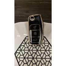 Ford Focus,fiesta,mondeo,cmax,courier Nano Yüksek Kalite Kumanda Kılıfı 3 Buton Siyah