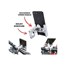 Bisiklet Motorsiklet Scooter Atv Otomatik Tuşlu Motosiklet Gidon Bağlantılı Telefon Tutucu Tutacağı