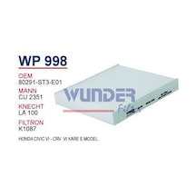 WUNDER WP998 Polen Filtresi Honda Civic VI - Crv VI Kare E.Model