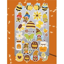 Sevimli Arılar Sticker Seti Laptop Ajanda Notebook Tablet Telefon Defter Etiket Bullet Journal Diğer