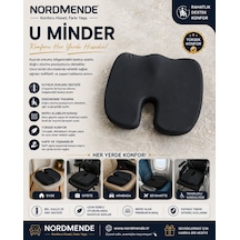 Ersortopedik Oturma Minderi Hemoroid Kuyruk Sokumu Destekli Sünger Minder Siyah Diğer