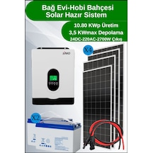 Bağ Evi Hobi Bahçesi Buzdolabı+tv+aydınlatma Solar Paket 10.8kwp