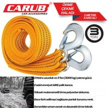 Oto Çekme Halatı Örgü 3 Ton 3 Metre Kancalı