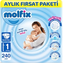 Molfix Bebek Bezi 1 Beden Yenidoğan Aylık Fırsat Paketi 240 Adet 4'lü