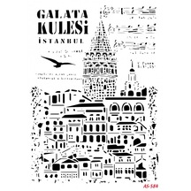 Cadence New Stencil Collection A4 As584 Galata Kulesi